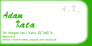 adam kata business card